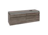 Villeroy und Boch Legato Waschtischunterschrank B675L0RK 160x55x50cm, Waschtisch rechts, mit LED-Beleuchtung, Stone Oak