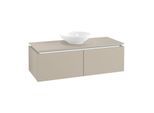 Villeroy & Boch Legato Waschtischunterschrank B609L0VK 120x38x50cm, mit LED-Beleuchtung, Soft Grey