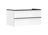 hansgrohe Xelu Q Waschtischunterschrank 54078670 980x485x550mm, 2 Schubkästen, weiß hochglanz, mattschwarz