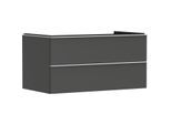 hansgrohe Xelu Q Waschtischunterschrank 54079700 980x485x550mm, 2 Schubkästen, diamantgrau matt, mattweiß