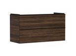 hansgrohe Xelu Q Waschtischunterschrank 54038670 1180x605x475mm, 2 Schubladen, Nussbaum dunkel, mattschwarz