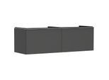 hansgrohe Xelu Q Waschtischunterschrank 54071000 1560x485x550mm, 2 Schubkästen, diamantgrau matt, chrom