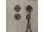 hansgrohe ShowerSelect Comfort S Thermostat 15562340 UP, für 1 Verbraucher und einen zusätzlichen Abgang, brushed black chrome