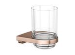 KEUCO Moll Glashalter 12750299000 mit Echtkristall-Glas, Rotgold gebürstet