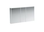 LAUFEN Frame 25 LED-Spiegelschrank H4087549001441, 130cm, 3 Türen, Seite verspiegelt, Ambientelicht