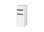 Villeroy & Boch Subway 2.0 Seitenschrank A7131RMS 35,4x85,7x37cm, rechts, Griff chrom, silbergrau, weiß matt