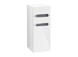 Villeroy und Boch Subway 2.0 Seitenschrank A7130RDH 35,6x85,7cm, rechts, Griff silbermatt, silbergrau, glossy white
