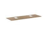 hansgrohe Xelu Q Konsole 54126230 1560 x 550 mm, 2 Ausschnitte, Aufsatzwaschtisch mit Hahnloch, Eiche Natur