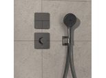 hansgrohe ShowerSelect Comfort Q Thermostat 15589340 UP, für 1 Verbraucher und einen zusätzlichen Abgang, brushed black chrome