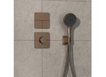 hansgrohe ShowerSelect Comfort Q Thermostat 15589140 UP, für 1 Verbraucher und einen zusätzlichen Abgang, brushed bronze