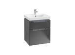 Villeroy & Boch Subway 2.0 Waschtisch-Unterschrank A90810PD 53,7x59x42,3cm, 2 Auszüge, Griff chrom, black matt lacquer