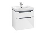 Villeroy & Boch Subway 2.0 Waschtischunterschrank A90910DH, 58,7x59x45,4cm, glossy white, chrom