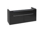 Villeroy&Boch Subway 2.0 XL Waschtischunterschrank A91600PD,128,7x59x44,9cm,Black Matt,Griff silber