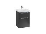 Villeroy & Boch Subway 2.0 Waschtisch-Unterschrank A90600PD 44x59x35,2cm, 2 Auszüge, Griff silbermatt, black matt lacquer