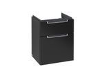 Villeroy & Boch Subway 2.0 Waschtisch-Unterschrank A90700PD 48,5x59x38cm, 2 Auszüge, Griff silbermatt, black matt lacquer
