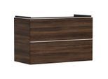 hansgrohe Xelu Q Waschtischunterschrank 54034700 980x605x475mm, 2 Schubladen, Nussbaum dunkel, mattweiß
