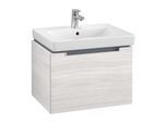 Villeroy & Boch Subway 2.0 Waschtisch-Unterschrank A68700E8 58,7x42x45,4cm, 1 Auszug, Griff silbermatt, white wood