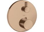 hansgrohe Axor Uno Fertigmontageset 38720310 Unterputz-Thermostat, mit Ab- und Umstellventil, brushed red gold