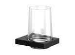 Keuco Edition 11 Glashalter 11150379000 komplett mit Echtkristall-Glas und Halterung, schwarz-matt