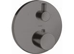 hansgrohe Axor Uno Fertigmontageset 38720340 Unterputz-Thermostat, mit Ab- und Umstellventil, brushed black chrome