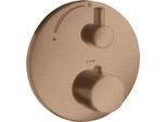 hansgrohe Axor Uno Fertigmontageset 38700310 Unterputz-Thermostat, mit Absperrventil, brushed red gold