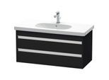 Duravit Ketho Waschtisch-Unterschrank KT664801616 100 x 45,5 cm, Eiche schwarz, 2 Schubkästen, wandhängend