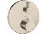 hansgrohe Axor Uno Fertigmontageset 38720820 Unterputz-Thermostat, mit Ab- und Umstellventil, brushed nickel