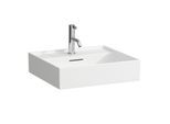LAUFEN Kartell Waschtisch H8103324001041, 50x46cm, weiß LLC, mit Überlauf und Hahnloch, Saphirkeramik