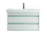 Duravit Ketho Waschtisch-Unterschrank KT664701818 80 x 45,5 cm, weiß matt, 2 Schubkästen, wandhängend