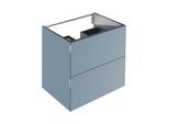 Keuco Edition 11 Art Waschtischunterschrank 32512330800 80x70x49cm, 2 Frontauszüge, Lack seidenmatt, Glas satiniert, blue satin