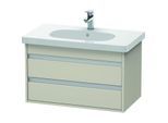 Duravit Ketho Waschtisch-Unterschrank KT664709191 80 x 45,5 cm, Taupe, 2 Schubkästen, wandhängend