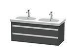 Duravit Ketho Waschtisch-Unterschrank KT664904949 115 x 45,5 cm, graphit matt, 2 Schubkästen, wandhängend