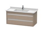 Duravit Ketho Waschtisch-Unterschrank KT664507575 100 x 45,5 cm, leinen, 2 Schubkästen, wandhängend