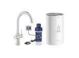 Grohe Red Duo Küchenarmatur 30083DC1 supersteel, M-Size, C-Auslauf, mit Boiler