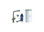 Grohe Red Spültisch-Einhebelmischer 30327AL1 hard graphite gebürstet, M-Size, mit Boiler