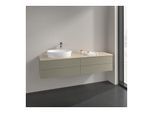 Villeroy und Boch Antao Waschtisch-Unterschrank K26153HK 160x36x50cm, Hahnlochbohrung, Waschbeckenplattenfarbe botticino, stone grey matt lacquer