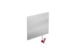 Hewi Kippspiegel 801.01.10033 600x540x6mm, mit Halter/Griff, rubinrot