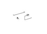 Keuco Smart.2 Bad-Set, chrom, 3-teilig Papierhalter, Handtuchhaken, Badetuchhalter