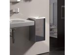 KEUCO Moll Abfallsammler 12788010000 aus Edelstahl, 25 l, Wandmodell, Chrom-Finish/weiß