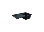 Grohe K400 Komposit-Einbauspüle 31640AP0 860x500mm, 1 Becken mit Abtropffläche, granit schwarz