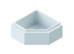 Schedel Villeroy & Boch Loop & Friends Duo Eck-Wannenträger SW16029A 140x140cm, mit Ablage, 5-eckig, Höhe 57cm