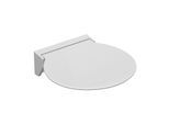 Hewi R380 Klappsitz 950.51.4209098 mobil, weiß pulverbeschichtet, 380 x 407 x 110 mm, Sitzfläche signalweiß