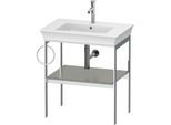 Duravit White Tulip Waschtisch-Konsole WT4543L9292 68,4 x 45 cm, Steingrau Seidenmatt, bodenstehend, Metall, 1 Handtuchhalter links