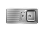 hansgrohe Einbauspüle 43339800 1055 x 485 mm, Becken rechts, Abtropffläche, automatische Ablaufgarnitur, Edelstahl