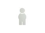 Hewi 801 Symbol Mann 801.91B01097 71,5x150x3mm, selbstklebend, matt, lichtgrau