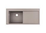 hansgrohe Einbauspüle 43330380 1050 x 510 mm, 1 Hauptbecken links, Abtropffläche, betongrau