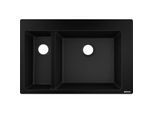 hansgrohe Einbauspüle 43315170 770 x 510 mm, 1 Haupt- und Zusatzbecken, graphitschwarz