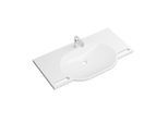 Hewi Mineralguss-Waschtischset 950.19.020 mit Waschtischarmatur AQ1.12M10140, 100x55cm, weiß