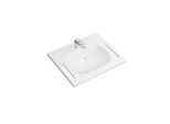 Hewi M40 Mineralguß-Waschtischset 950.19.029 65x55cm, weiß, mit Waschtischarmatur AQ1.12M10340