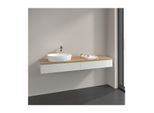 Villeroy und Boch Antao Waschtisch-Unterschrank K15151GF 160x19x50cm, Hahnlochbohrung, Waschbeckenplattenfarbe honey oak, glossy white lacquer